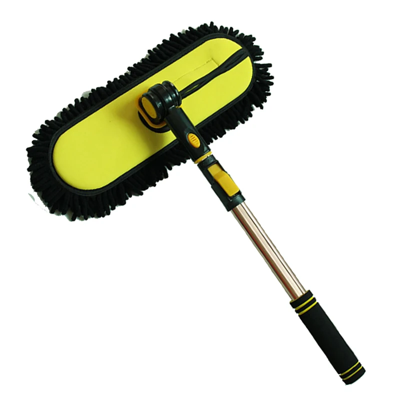 Chenille Microfiber Car Wash Dust Brush with Aluminum Alloy Retractable Long Handle