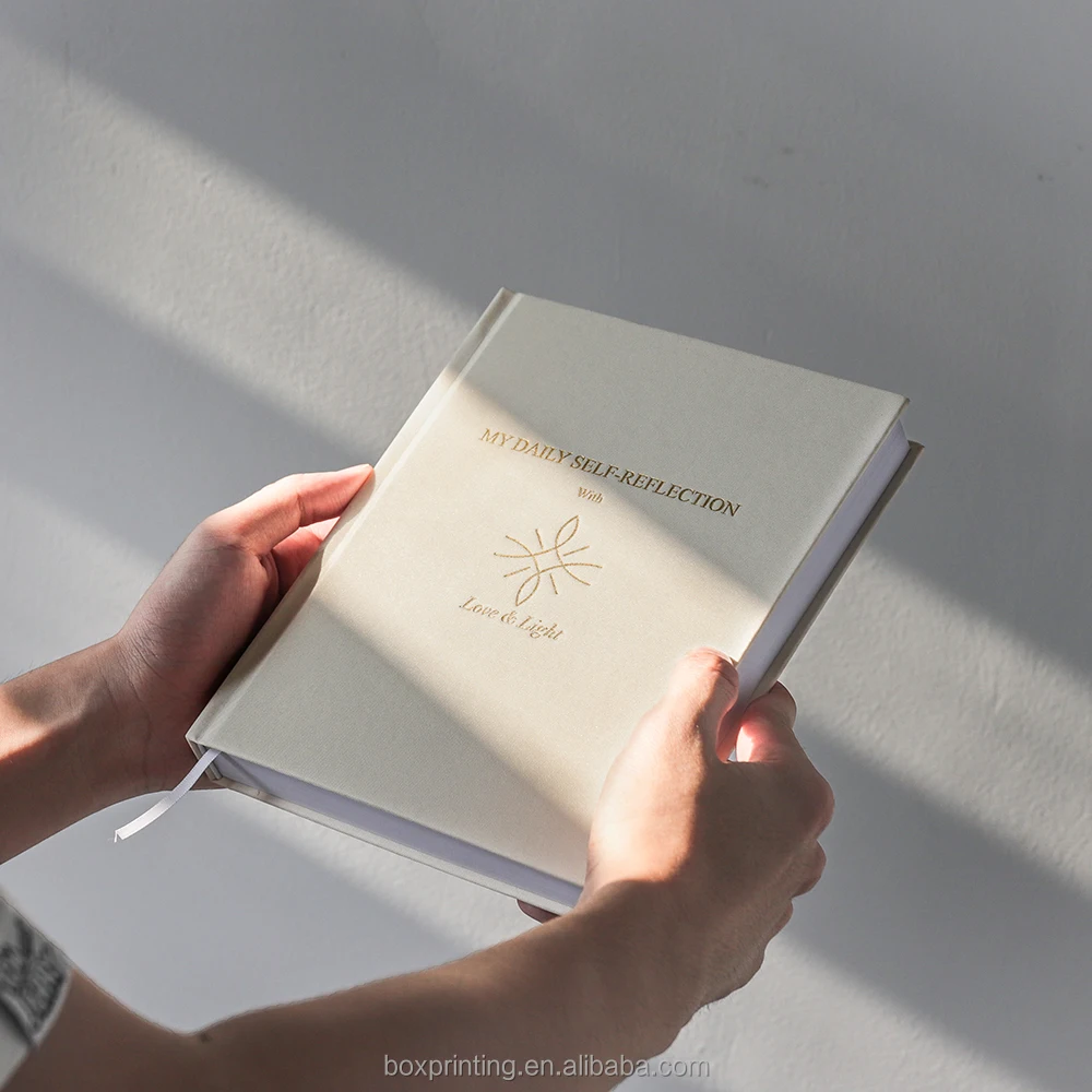 Custom Spiritual Positive Motivational Mental Health Wellness Self Care Soft Linen Journal Planner Notebook Hardcover Print