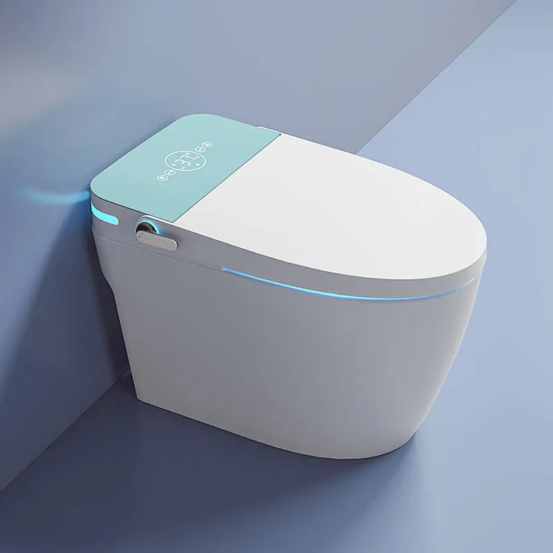Luxury tankless orange cover intelligent toilet no water tank floor mounted ceramic smart toilet bidet