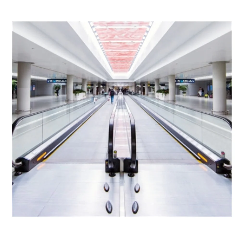 6 Degree Indoor Outdoor Moving Walkway 0.5m/s AC Drive Flat Escalator In Airport