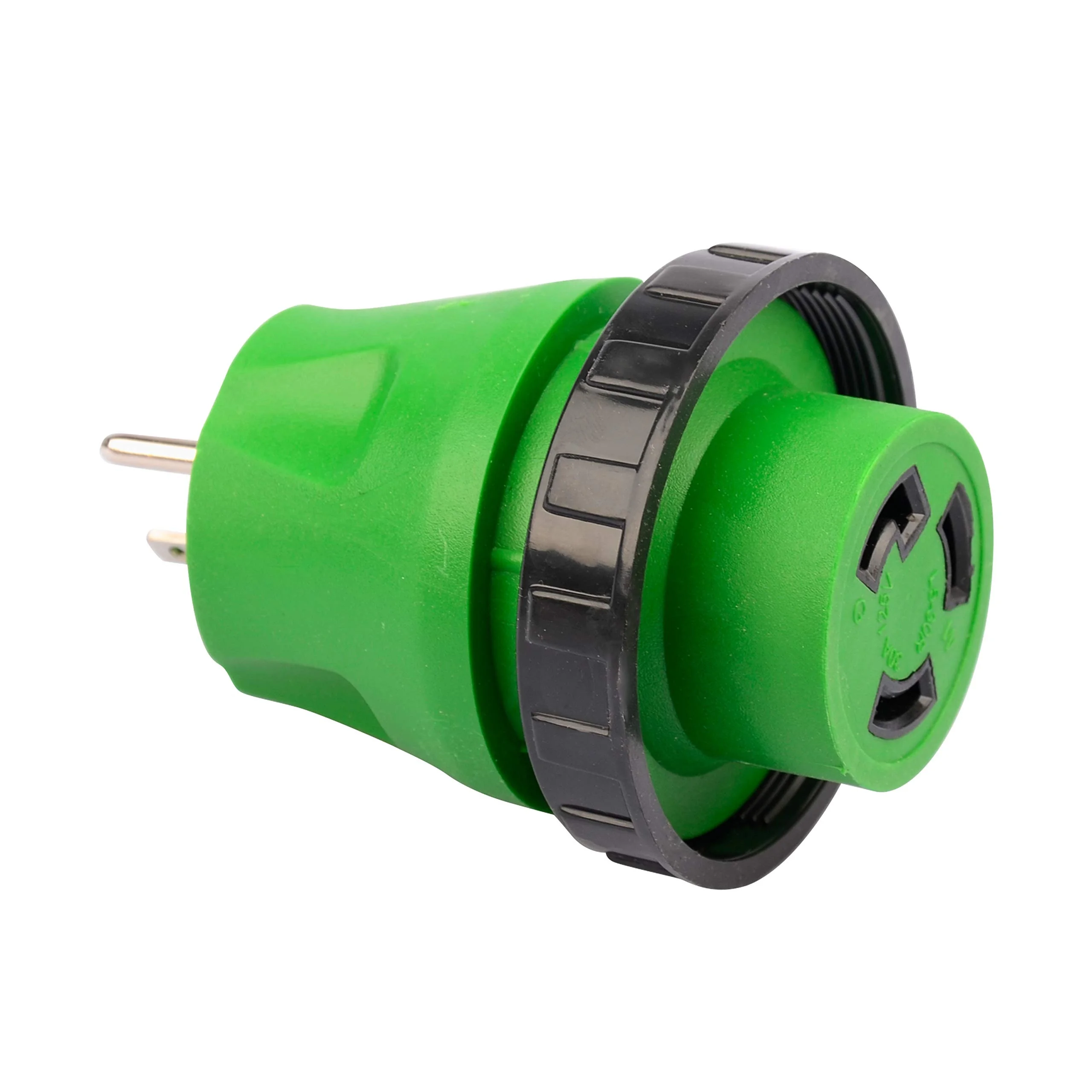 15A Male To 30 Amp Female Twist Adapter RV Locking Power Cord Male to Female Camper Generator Cable Adapter Electrical Converter