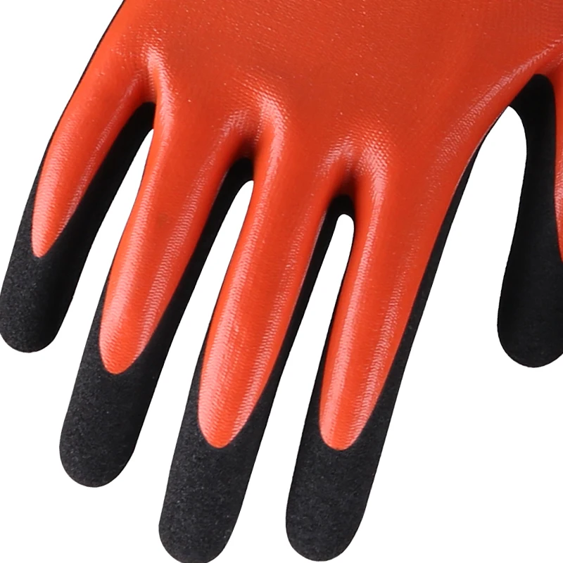 XINGYU nitrile chemical resistant gloves protective industrial rubber gloves nitrile sandy finish work safety gloves