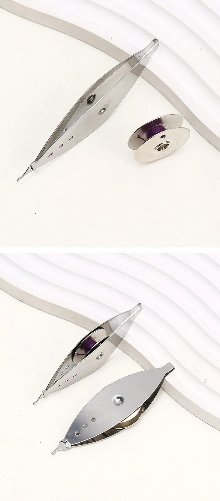 Bobbin Shuttle Knitting Tools  Metal Tatting Shuttle For Hand Lace Making DIY Craft Knitting Weaving Tool Sewing Accessories