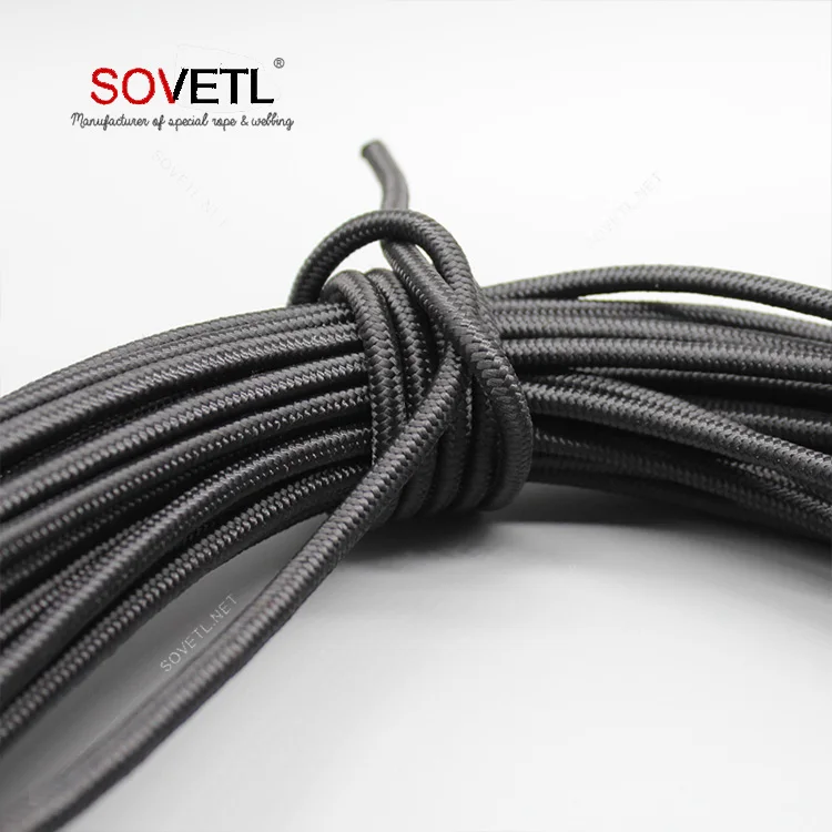 
black round rope cutting/Wear resistant and high breaking tenacity aramid rope 