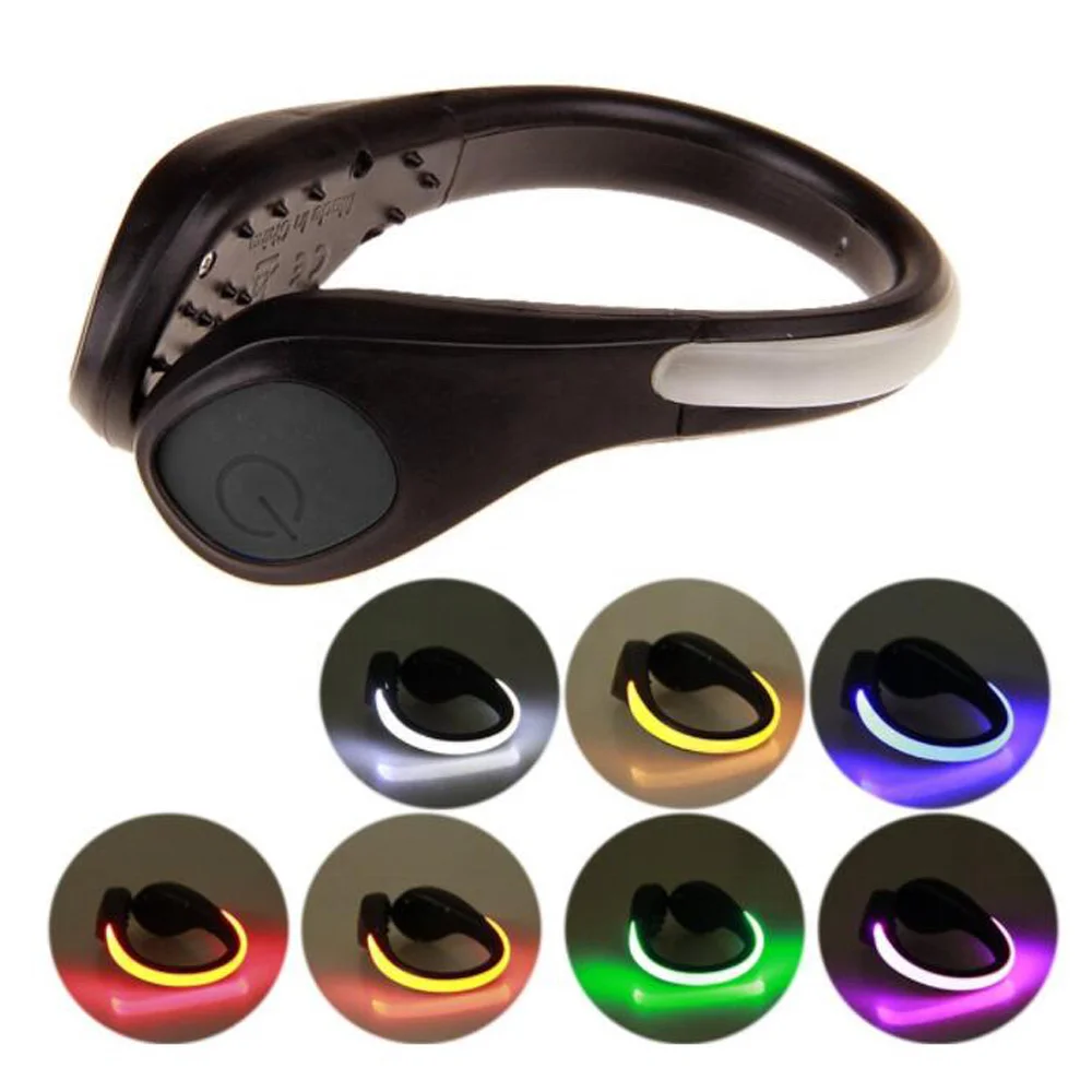Colorful Outdoor Night Sports Running Gear Safety LED Shoes Clip Light for Runner Jogger