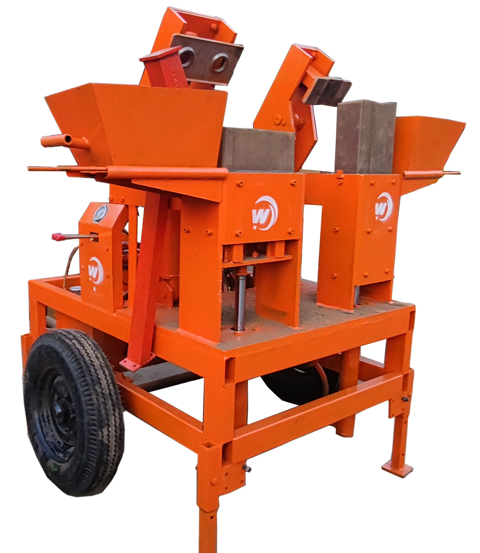 M7m1 Twin head Mobile Diesel Manual Soil Brick Making Machine
