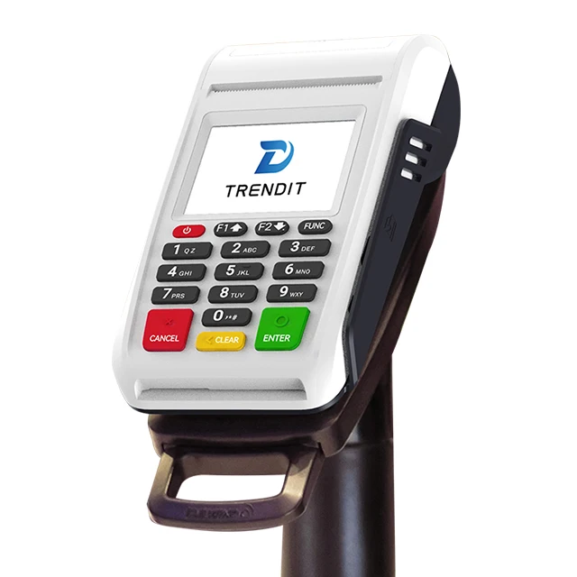 Дешевый портативный POS NFC терминал GPRS/3G/Ethernet термопринтер