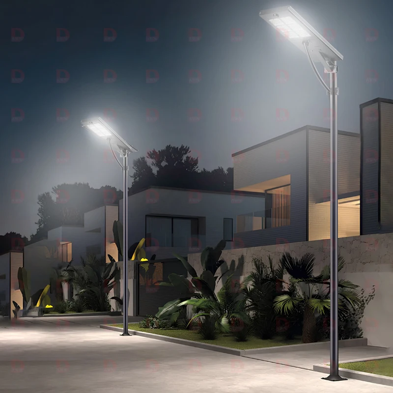 Dawn Patented product 30w 180lm led all in one solar street light remote control ip65 outdoor waterproof  in smart cities