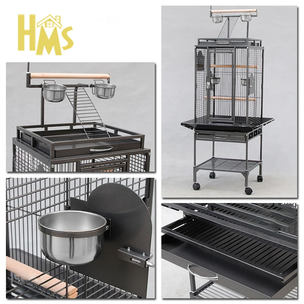 HMS wholesale fancy pegion bird breeding cages mesh welding machine shelf feeder for of sale birds canaries