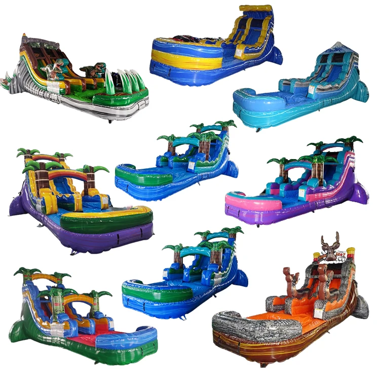 Commercial Giant Inflatable Water Slide Cheap Backyard Kids Party Inflatable Slide With Swimming Pool