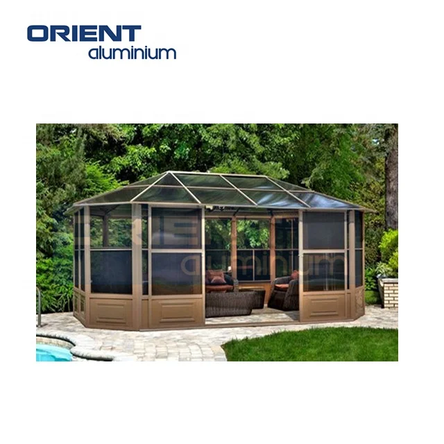 Aluminium Glass Enclosure Sunroom Prefabricated Aluminum Frame Glass