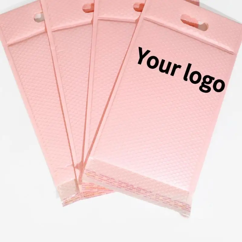 2024 Bubble Package Custom Mailer Print Logo Air Poly Mailer Bags Padded Envelope Eco Plastic Bubble Mailer Mailing Handle