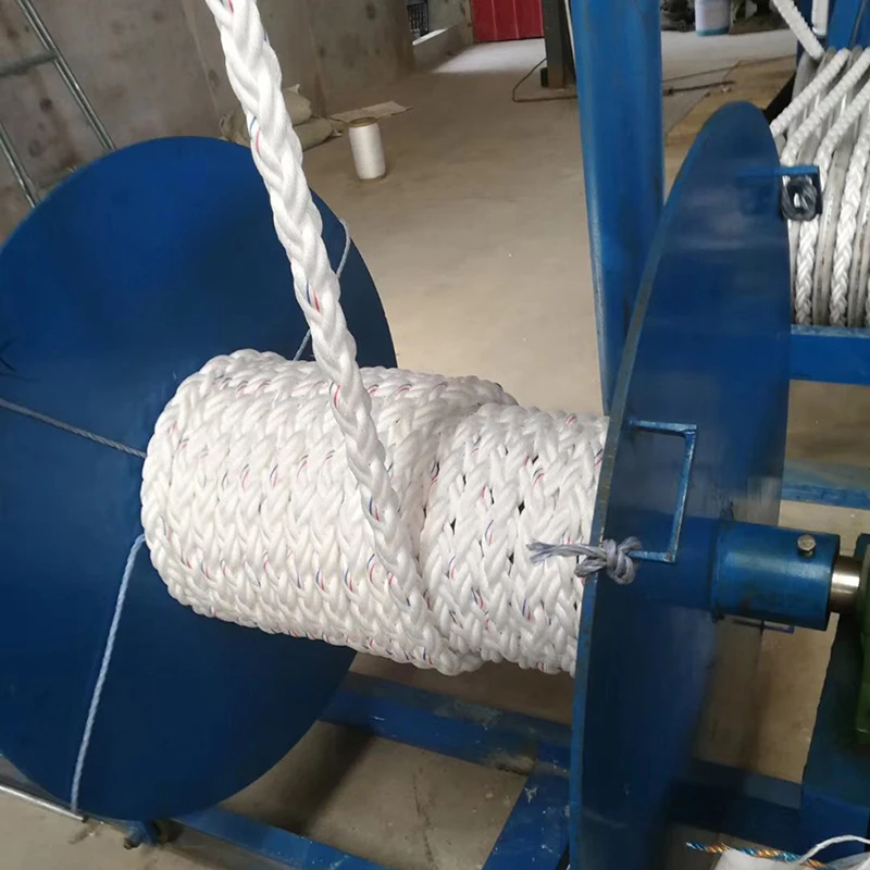 8 Strand Nylon Polypropylene Braided Dock Line 10-160mm UHMPE PP Marine Mooring Tail Hawser for Boat Ship Made of Polyester & PE