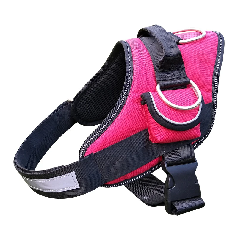 Custom Logo Luxury Dog Harness Wholesale Adjustable Reflective Soft Small Big Pet Clothes Harness Set With Pocket