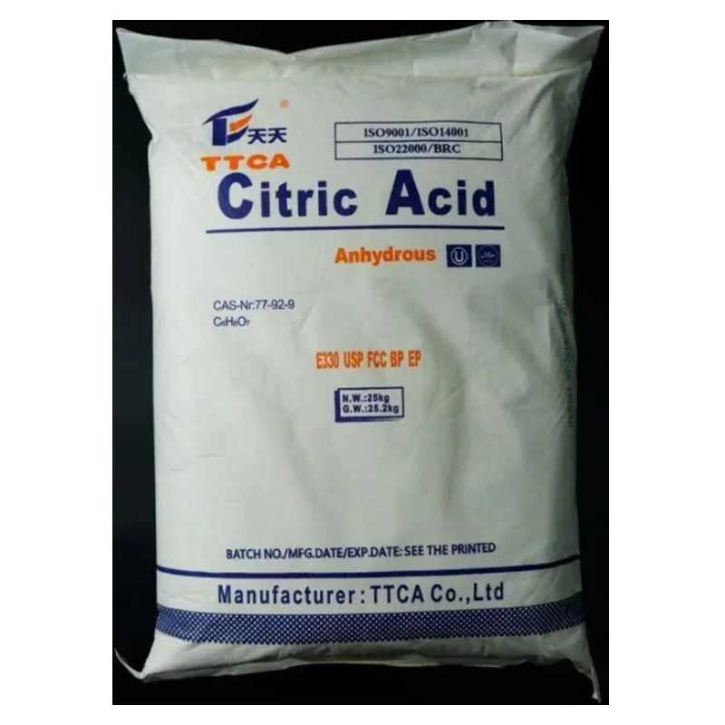 Citric Acid Food Grade Powder Price Anhydrous Manufacturer In China 25kg Bag Monohydrate Lemon Star Citric Acid
