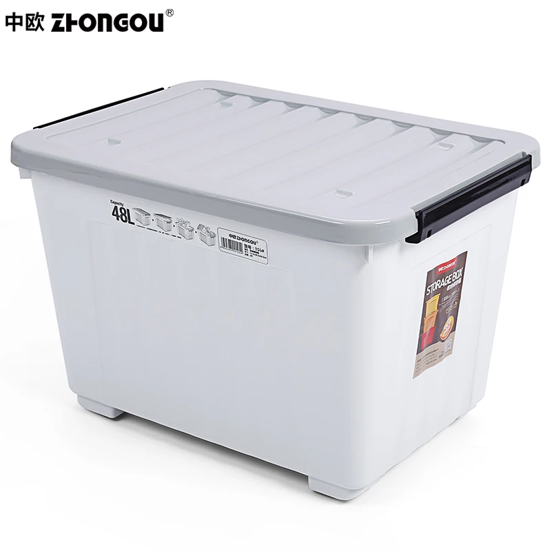 
100l stackable sealable plastic storage box bins for toys clothes 