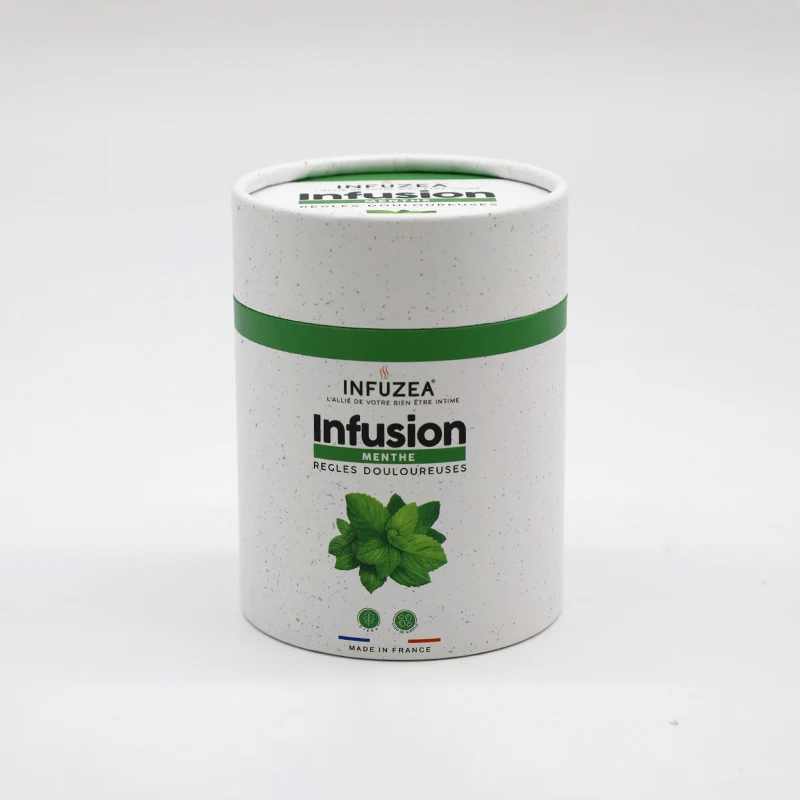 Custom Great Quality  Food Grade Cardboard Cylinder Container for Tea  Gift Round Box Packaging