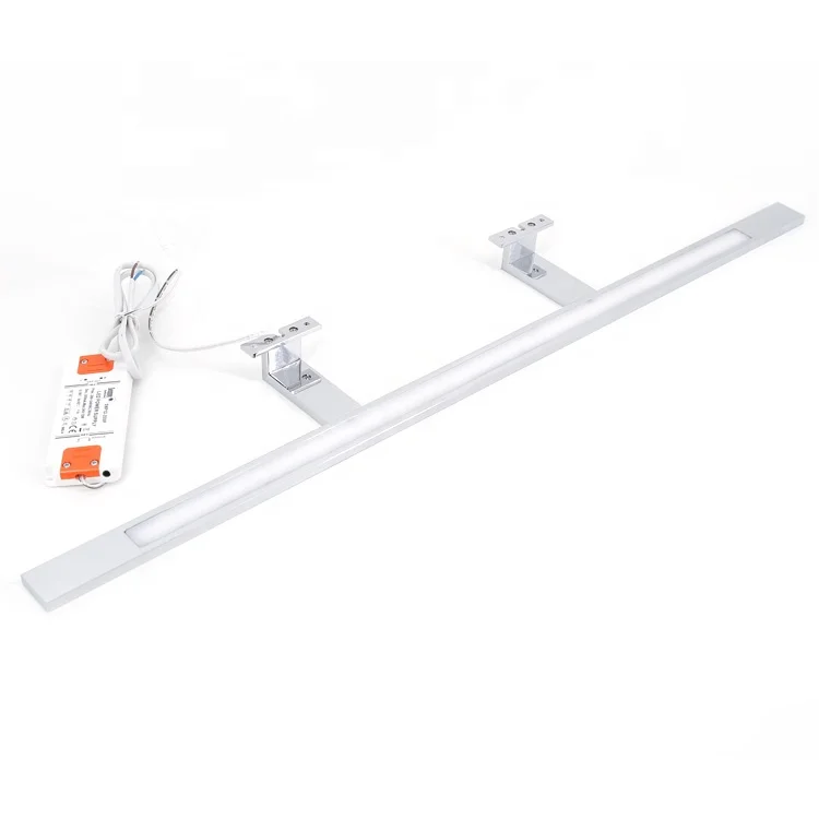 decorative IP44 Polished Chrome bathroom mirror led light for 30000h