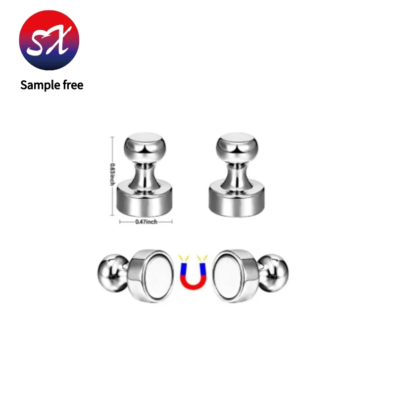 Бесплатный Образец Неодимовый магнит Push Pin на заказ