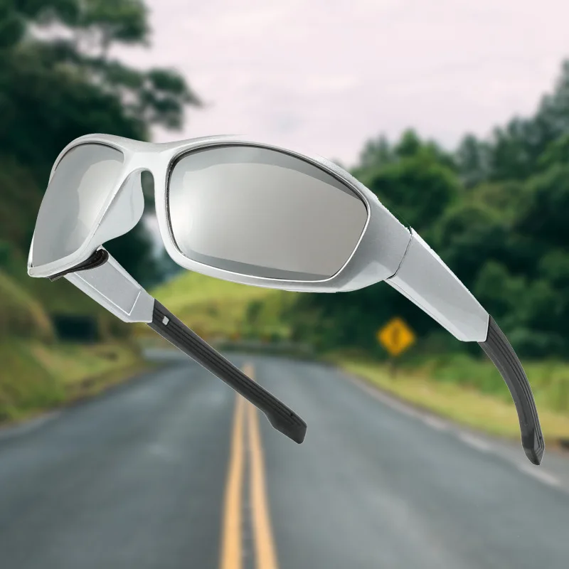 High quality Outdoor Frame Mirrored Men Sport Glasses Large Windproof Cycling Accessories Mirror Sunglasses Oculos De Sol
