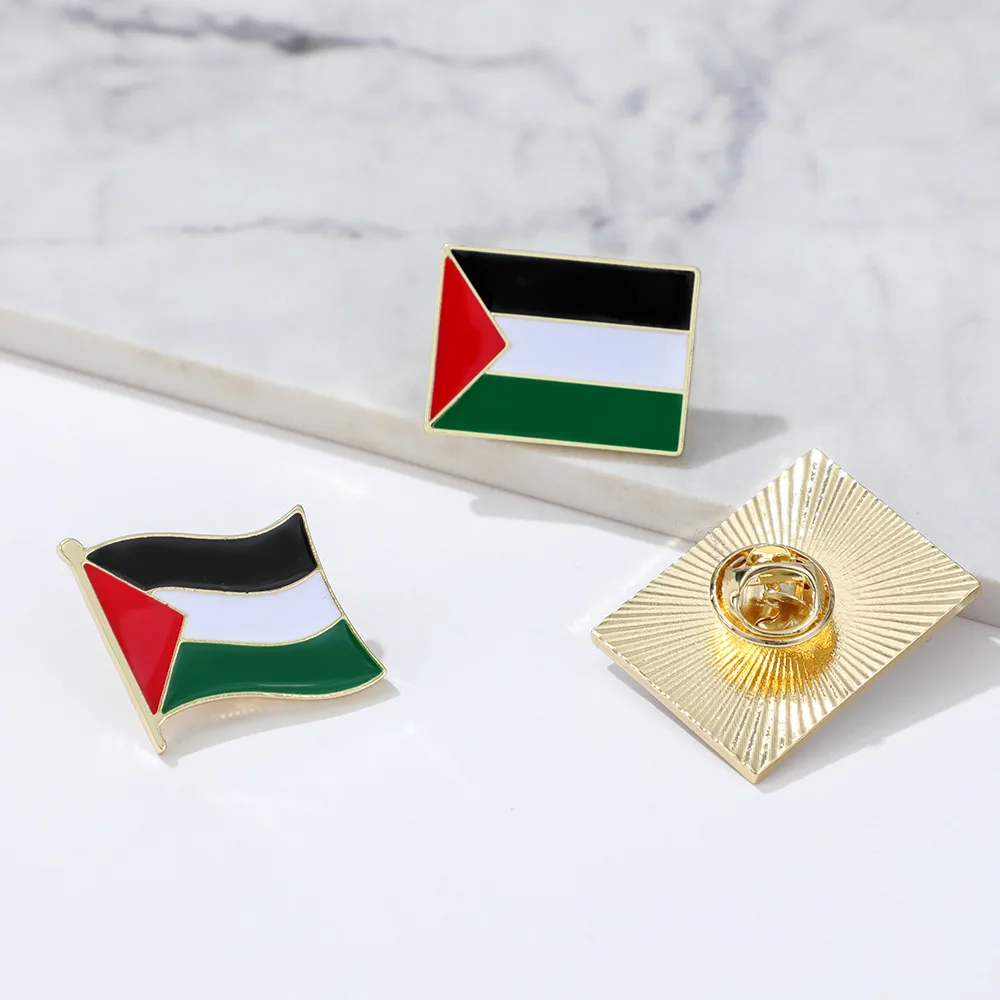 Manufacturer Custom Design Your Own Metal Enamel Lapel Pins Palestine Pin Badge Palestinian Palestine Flag Pin