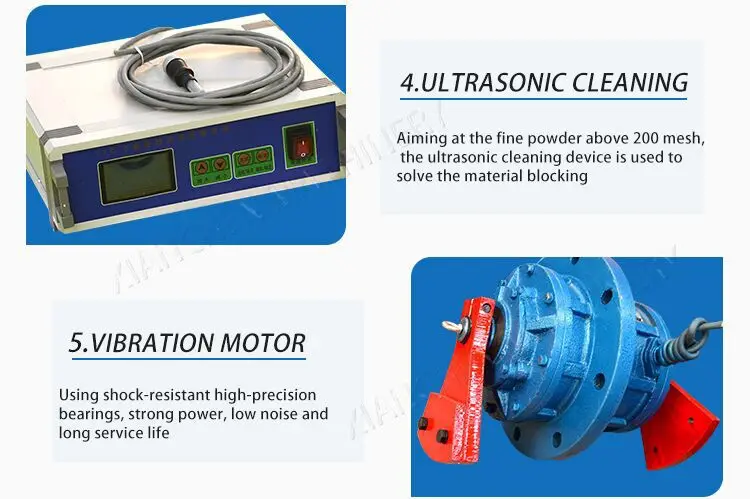 High frequency circular rotating chemical powder ultrasonic vibrating screen sieve