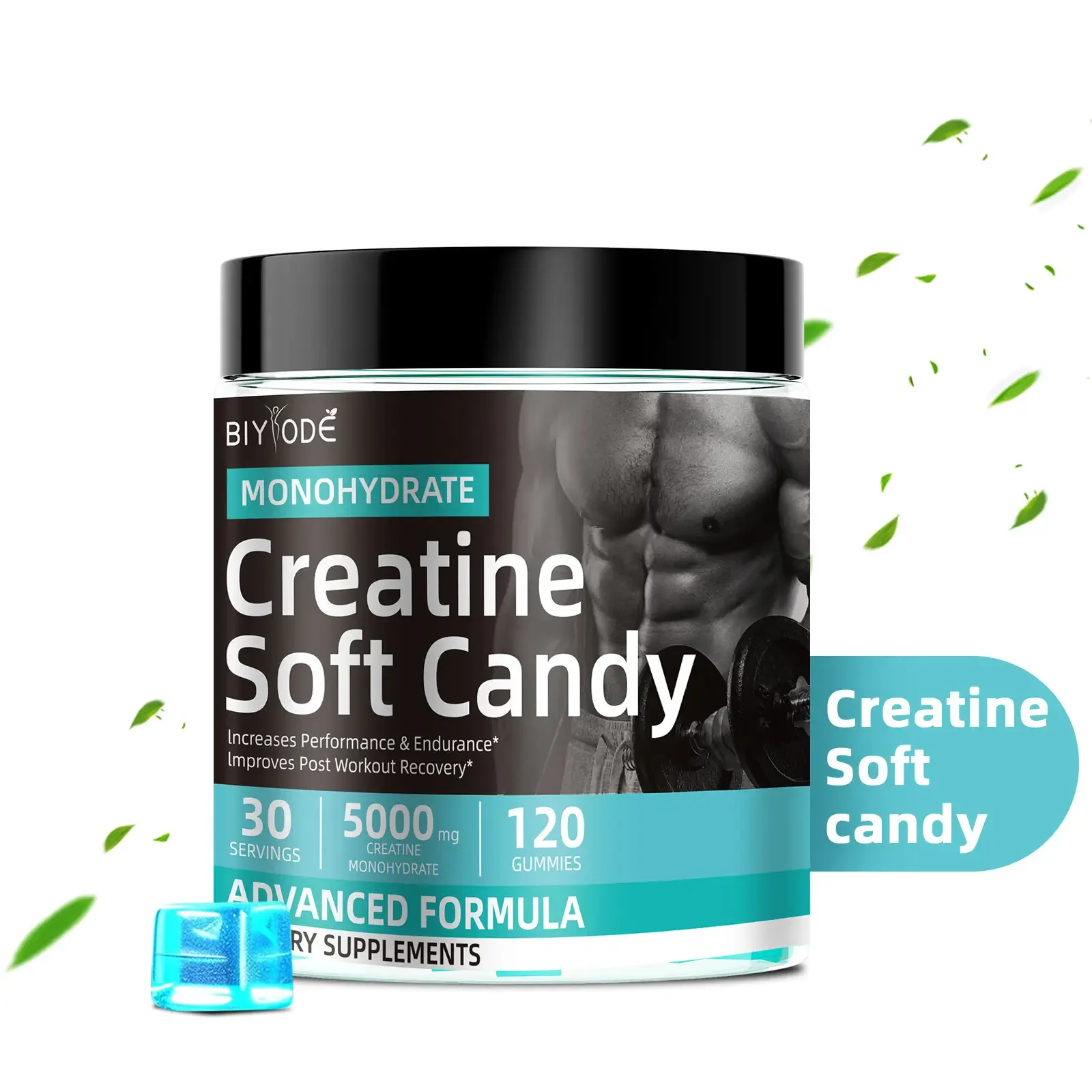Creatine Soft Gummies Energy Gummy Candy For Male Enhancements Weight Mass Gain Healthcare Supplements Manufacturer