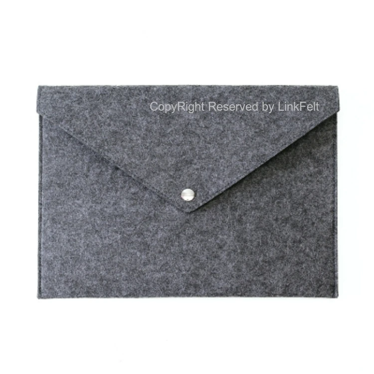 High quality fireproof handmade felt document bag/100% Polyester felt laptop bag
