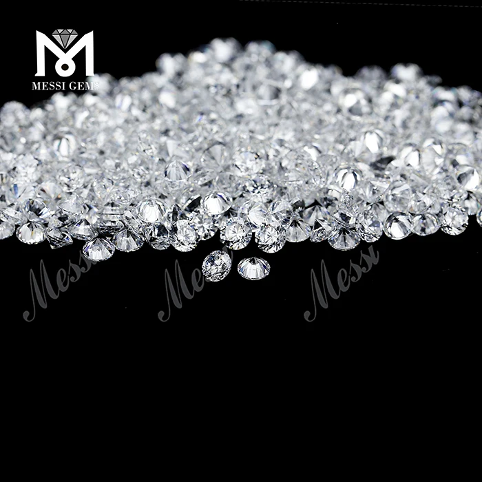 0.8mm to 3.0mm machine cut round  white color aaaaa cubic zirconia stone