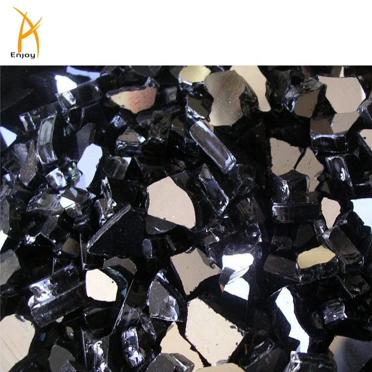 Black glass rocks for gas fire pits