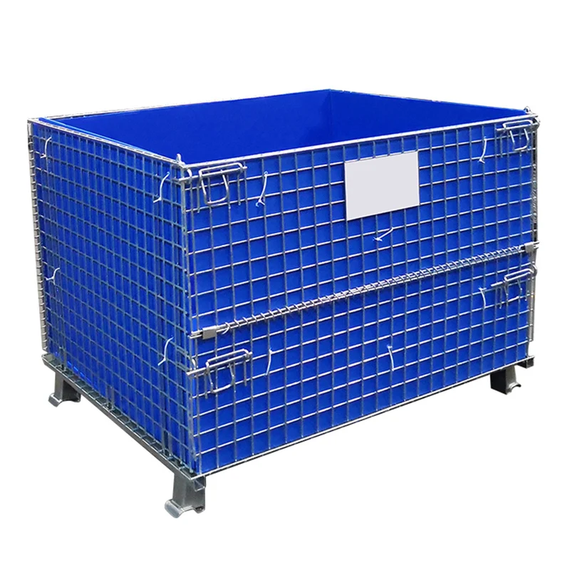 Питомцы preform, промышленный Штабелируемый складной сверхпрочный контейнер для хранения с колесами, металлические сетчатые контейнеры, поддон для хранения