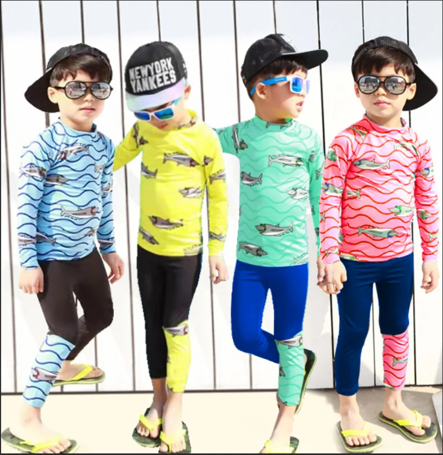 Factory Direct Supply Cheap Price cover upTwo Piece Swimwear Set Boys Girls  Quick Dry Kids UV swimwear for kids