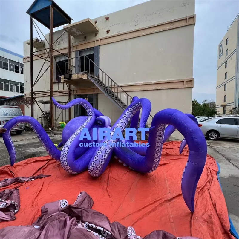 Event stage decoration dj performance inflatable octopus stage tent booth
