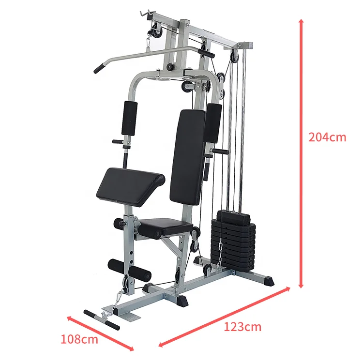 Fitness Equipment Mutli Function Station With 150lbs Weight Stack Workout Machine Exercise Home Gym Set Multi-functional
