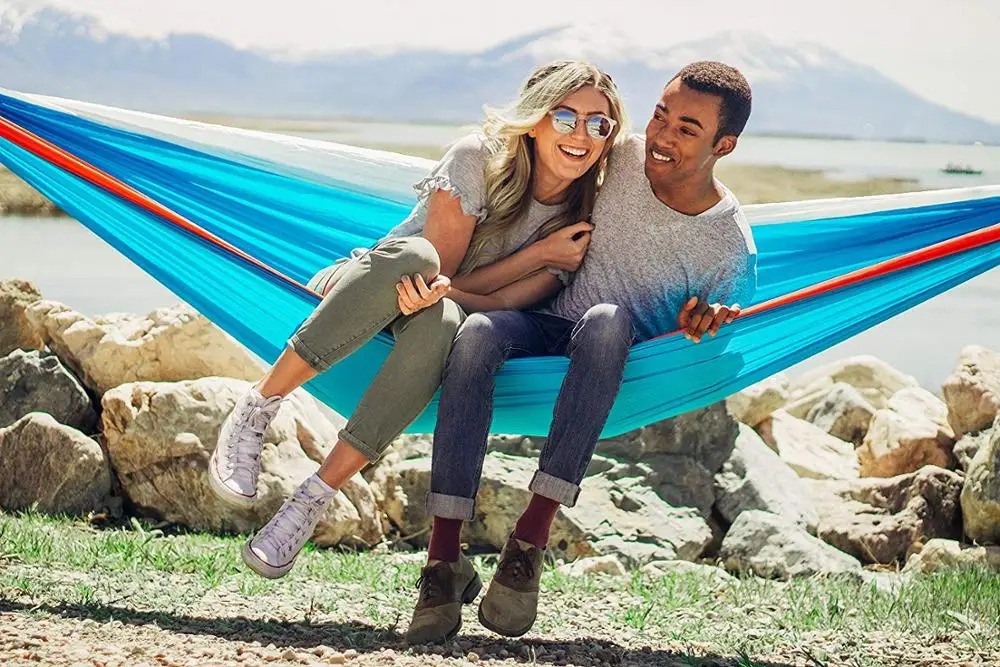 Водонепроницаемый двухразмерный парашютный нейлоновый гамак для кемпинга