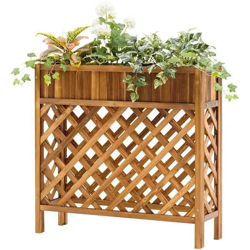 Bamboo adjustable flower plant stand flower rack wood adjustable plant stand for indoor plants