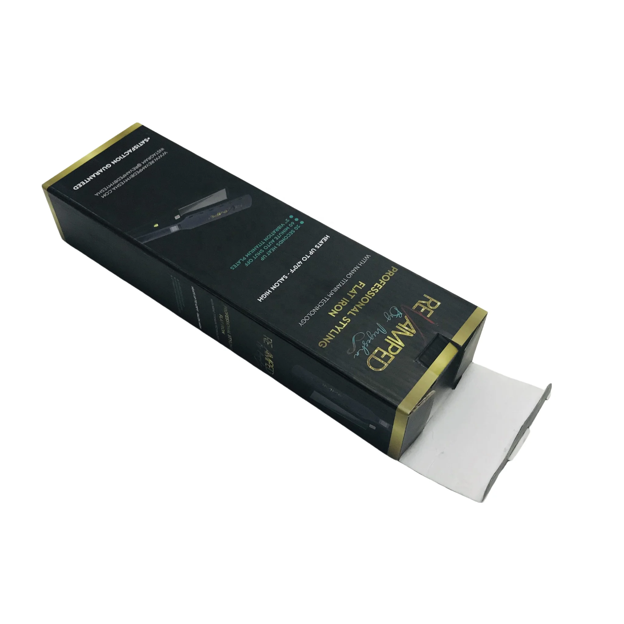 Custom private label flat iron packaging box with logo Hair Straightener box hair combs box