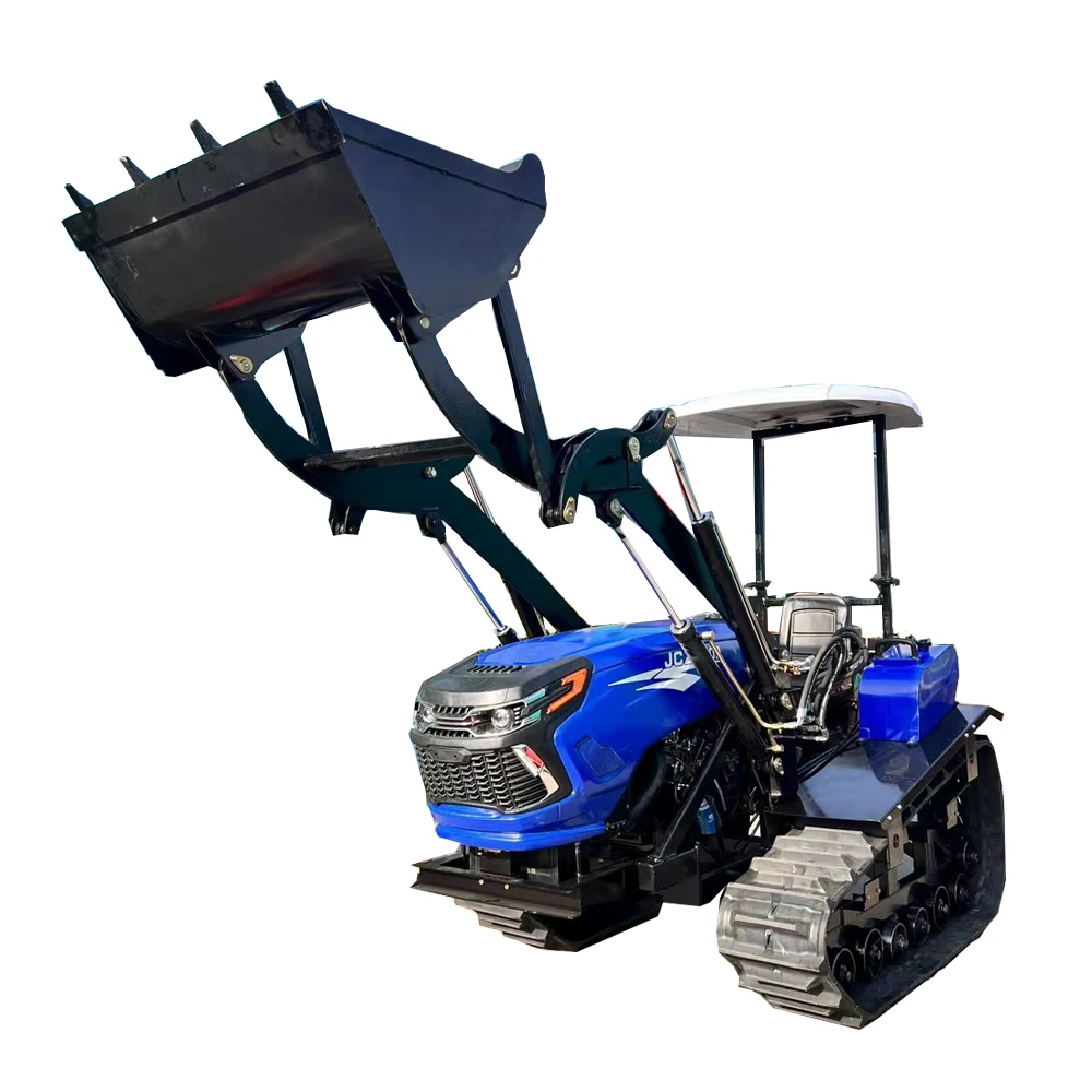 Small Household Double Chain Track Crawler Furrowing Soil Turning Rotary Tiller For Sale