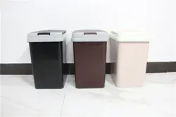 rectangle hand Press and food pedal PP Plastic trash can garbage bin