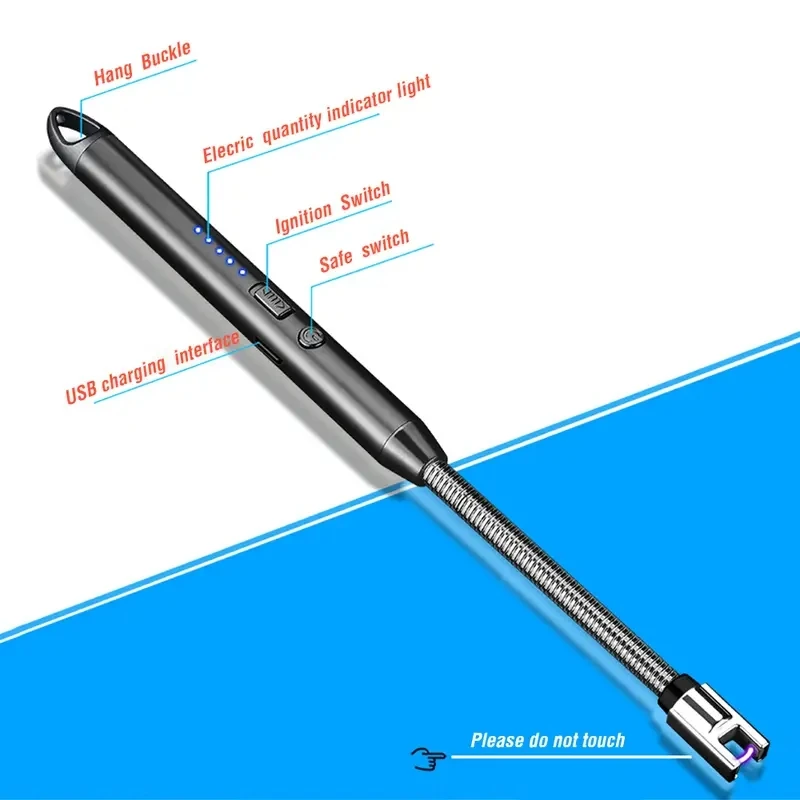 USB Rechargeable Electric Arc Lighter Candle Lighter Windproof Electric Lighter