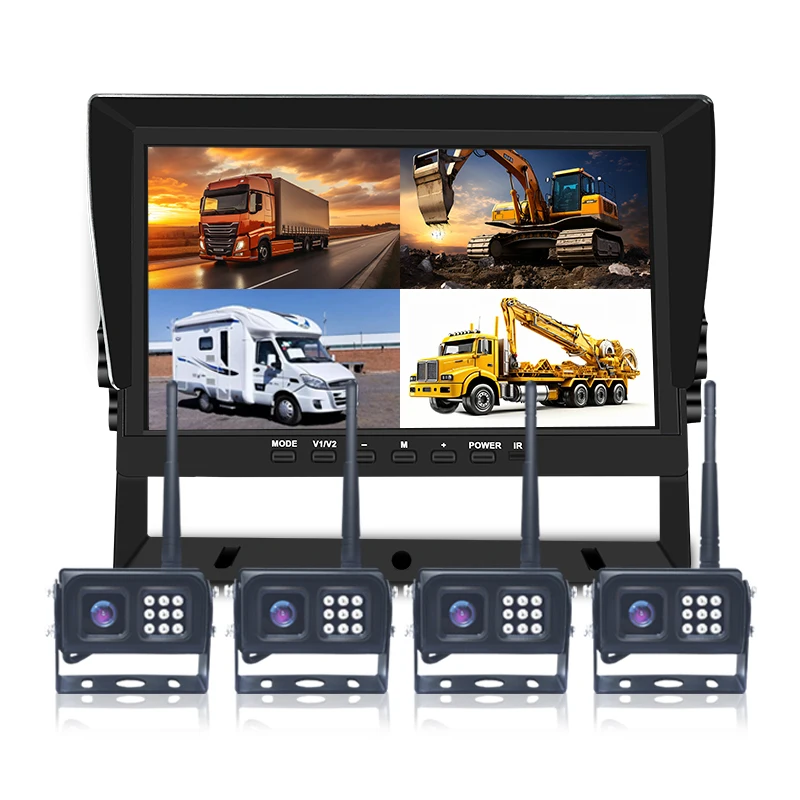 New Arrival 10.1-Inch DVR GPS ADAS DMS BSD WIFI & 4G Wireless 4CH IPS Monitor TV Backup Camera Cars Trucks Campers Trailers
