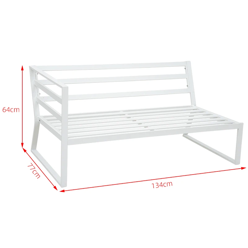 Minimalist Style 5 Piece Set Anti-Slip Outdoor Garden Durable Aluminum Furniture Sofa Set for Seaside Hotel