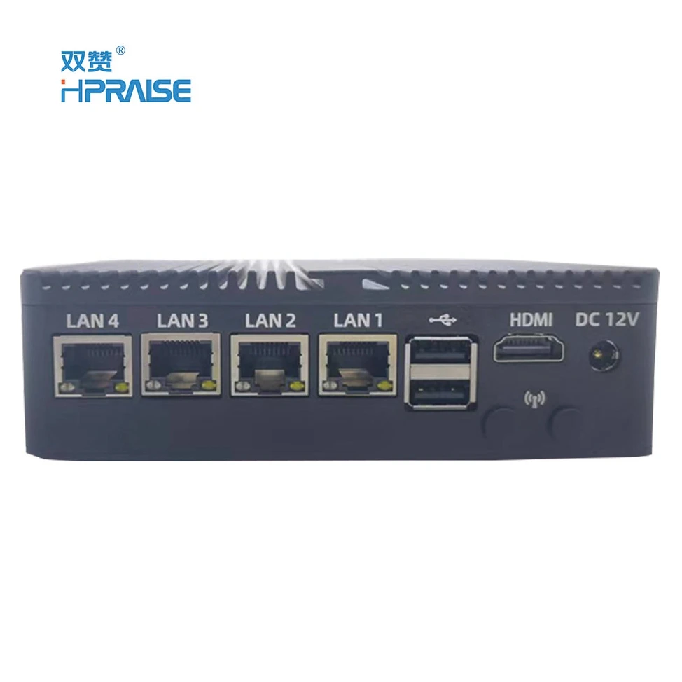 Pfsense межсетевой маршрутизатор J4125 J1900 безвентиляторный промышленный мини-ПК 120 мм * 6 USB 4