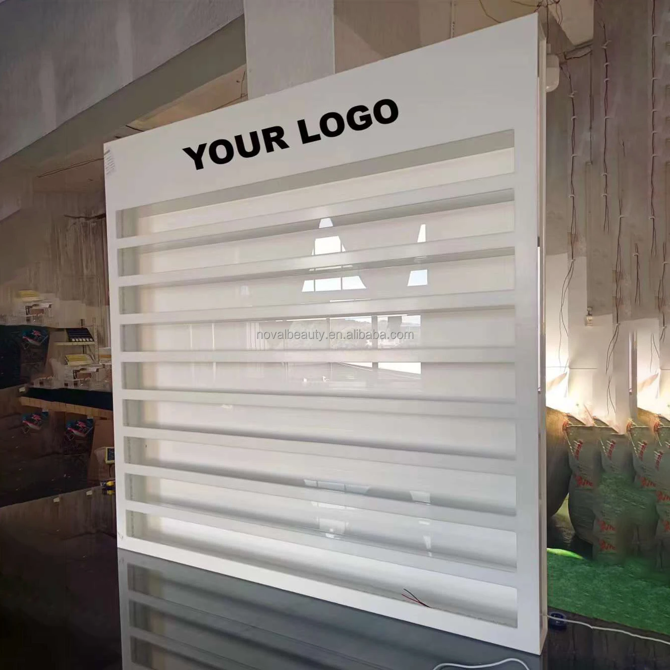 Customized Acrylic Nail Gel Polish Display Cabinet Wall Mounted Nail Polish Organizer Display Wall Rack