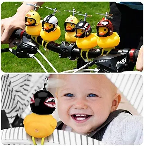 Broken Wind Riding Cycling Bicycle Yellow Small Duck Airscrew Helmet Animal Bell Toy Car Duck Bicycle Horn