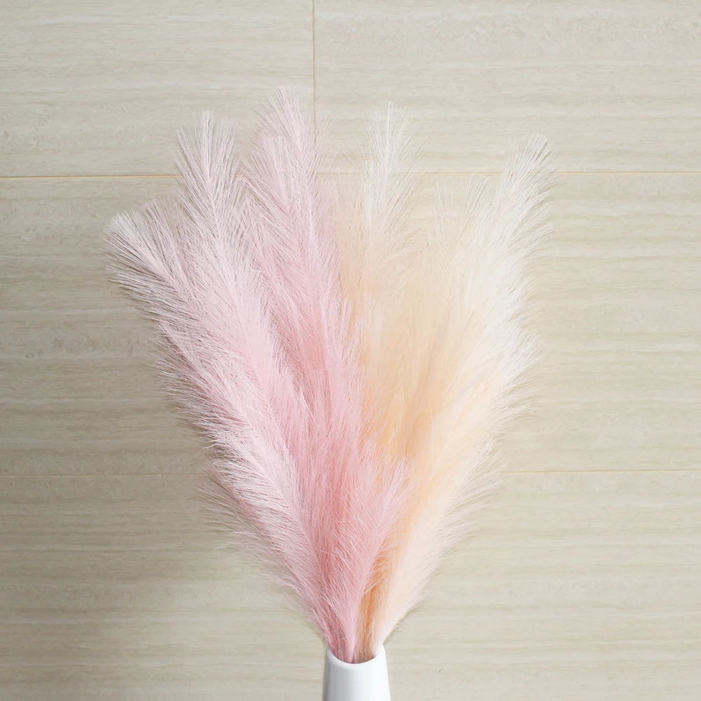 OEM Factory Wholesale Custom Top Flower Arrangement Decor Artificial Color White Large Fluffy Pampas Grass Large
