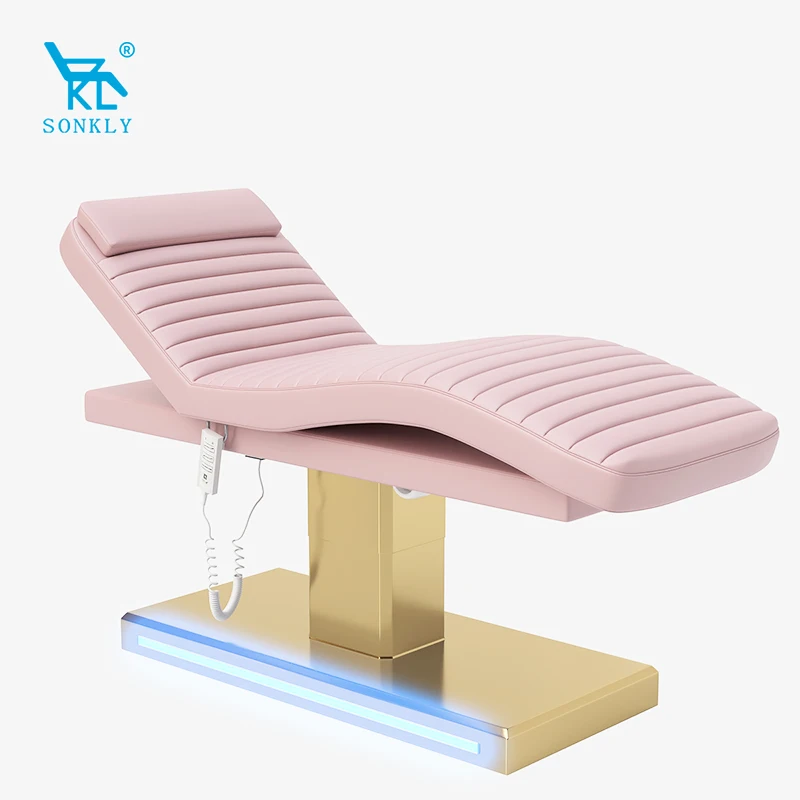 Factory customized luxury facial  nursing eyelash bed electric lift massage beauty bed lash bed