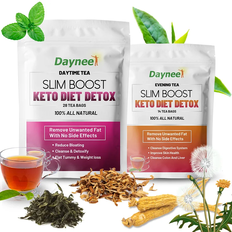 Herb diet Detox morning Slimming Green tea Loss weight private label Burn tummy Keto burn fat tea no side effects