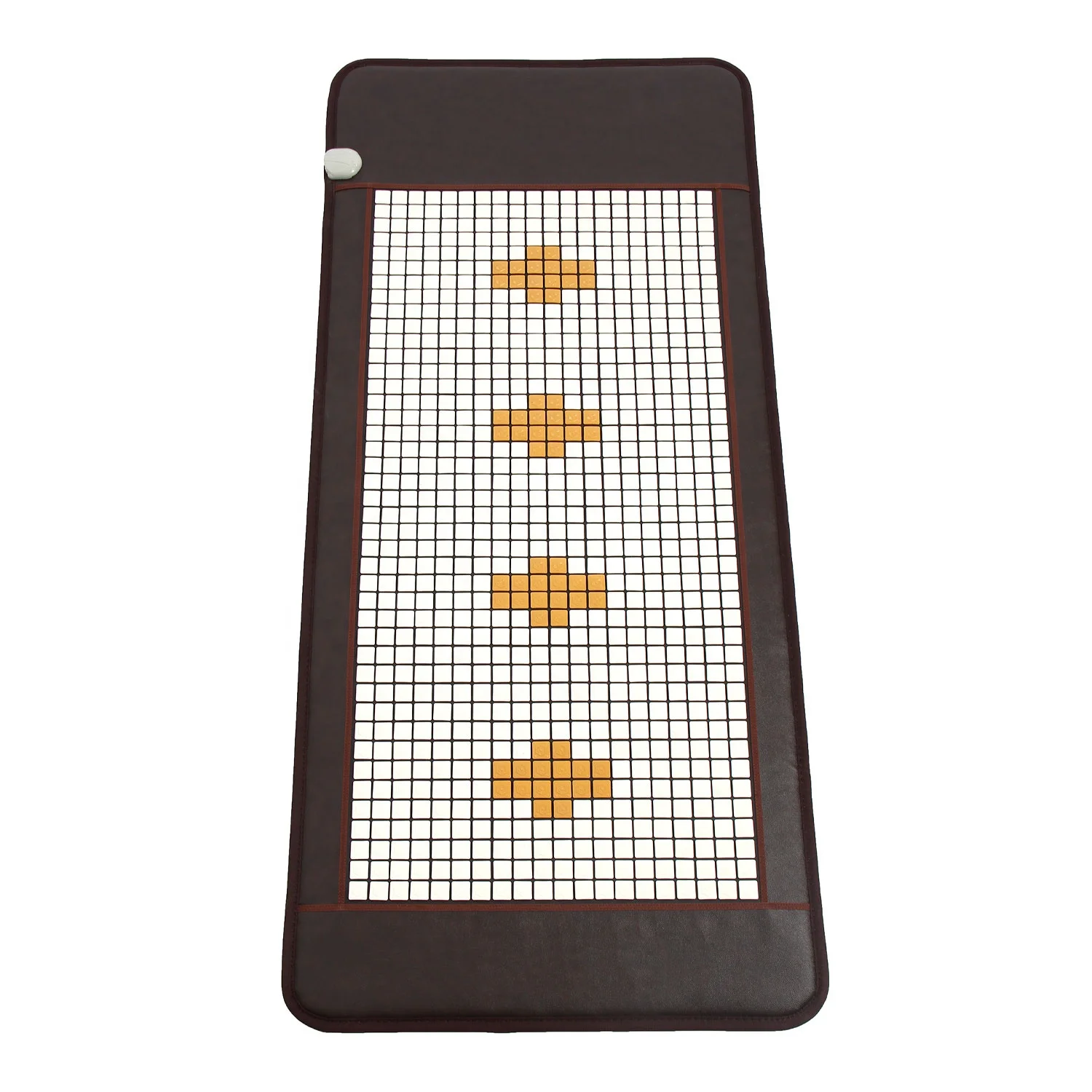 Fanocare China Factory Customize Multifunctional  Acupuncture White And Yellow Square Tourmaline Mat