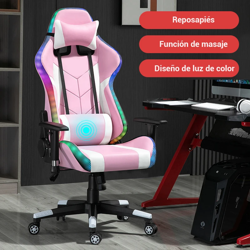 silla para juegos scorpions sillas de juego giratoria rosa rgb led sillas gamer